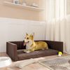 vidaXL Dog Car Boot Brown 110x70 cm Linen Look