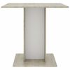 vidaXL Dining Table White and Sonoma Oak 80x80x75 cm Engineered Wood