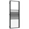 vidaXL Glass Door 83 x 3.5 x 201.5 cm Aluminium Black
