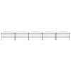 vidaXL Garden Fence with Spear Top Steel 892.5x100 cm Black