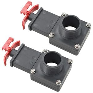 vidaXL Pool Gate Valve | Black | ABS | Medium | Pool Gate Valve | Rectangular