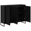 vidaXL Side Cabinet Black Oak 96.5 x 30 x 75 cm Engineered Wood