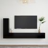 vidaXL 3 Piece TV Cabinet Set Black Engineered Wood