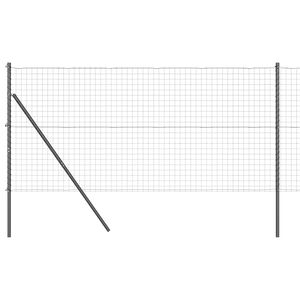 vidaXL Euro Fence Ground Fix 10 x 1 m PVC-Coated Steel Grey Mesh