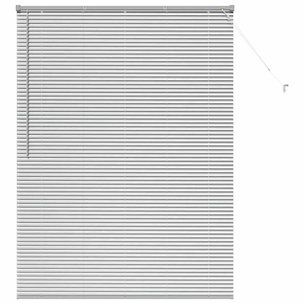 vidaXL Venetian Blinds Height Adjustable Silver 175 x 135 cm Aluminium