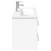 vidaXL Bathroom Sink Cabinet with Built-in Basin White