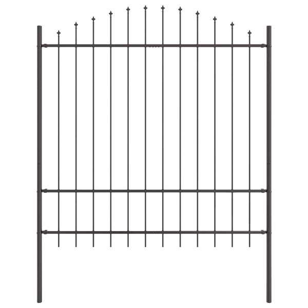 vidaXL Garden Fence 6 pcs Grey 170 x 215 cm Powder-Coated Steel
