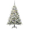 vidaXL Artificial Pre-lit Christmas Tree with Ball Set Green 180 cm