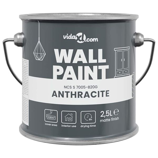 vidaXL Wall Paint Grey 16.5 x 16.5 x 15.9 cm Wall Print