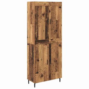 vidaXL Highboard 2 pcs Old Wood Engineered Wood
