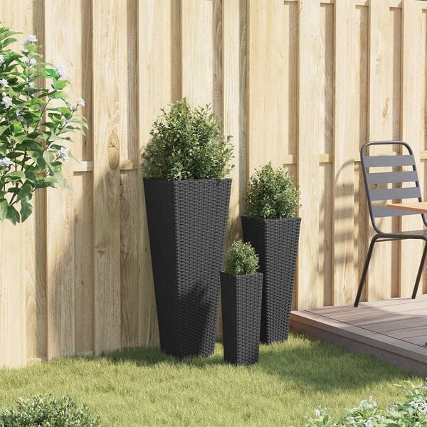 vidaXL Outdoor Set 3 pcs Black Metal