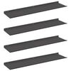 vidaXL Floating Shelf Wall-mounted 4 pcs Black 80 x 18 x 2.5 cm Steel