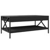 vidaXL Coffee Table with Infinity LED Black 90x50x38 cm