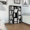 vidaXL Room Divider/Book Cabinet Black 100x24x140 cm Engineered Wood