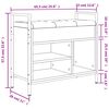 vidaXL Shoe Bench Smoked Oak 65.5x32x57.5 cm Engineered Wood