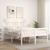 vidaXL Senior Bed without Mattress White Small Double Solid Wood