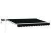 vidaXL Manual Awning Frame with LEDs Black and White 3 x 2.5 m
