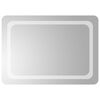 vidaXL LED Bathroom Mirror Transparent 70 x 50 cm Tempered Glass