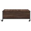 vidaXL Coffee Table with Wheels Brown Oak 91x55x34 cm Engineered Wood