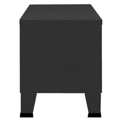 vidaXL Industrial TV Cabinet Black 105x35x42 cm Metal