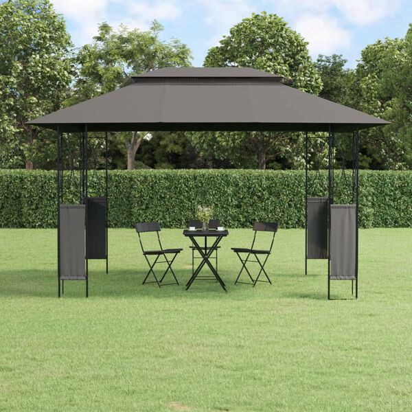 vidaXL Gazebo with Roof Anthracite 400x300x270 cm Steel