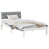 vidaXL Bed frame White and light grey 100 x 200 cm Solid pine wood