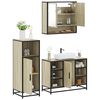 vidaXL 3 Piece Bathroom Furniture Set Sonoma Oak Engineered Wood