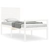 vidaXL Senior Bed without Mattress White Single Solid Wood
