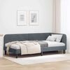 vidaXL Corner Bed Frame with Headboard Dark Grey 100 x 200 cm Velvet