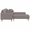 vidaXL Fabric Sofa with Cushion Taupe 208 cm Fabric