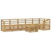 vidaXL Outdoor Sofa Set 7 pcs White Solid Acacia Wood