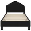 vidaXL Children's Bed Frame with Headboard Black 80 x 160 cm Velvet