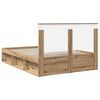vidaXL Bed Frame Artisian Oak 140 x 190 cm Solid Pine Wood