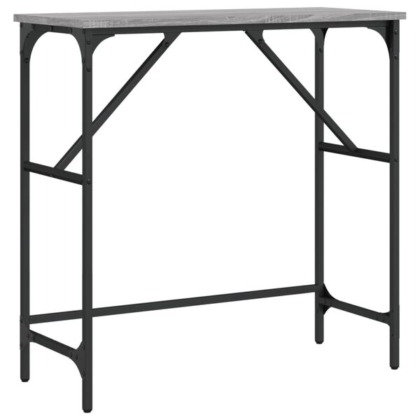 vidaXL Console Table Grey Sonoma 75x32x75 cm Engineered Wood