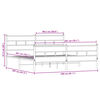 vidaXL Metal Bed Frame without Mattress Smoked Oak 200x200 cm