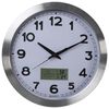 Perel Wall Clock 35 cm White and Sliver
