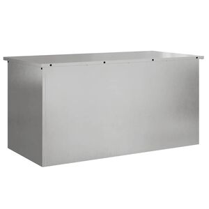 vidaXL Outdoor Storage Box Silver 100 x 50.5 x 50 cm Steel