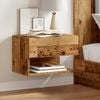 vidaXL Wall-mounted Bedside Cabinet Old Wood