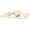 HuggleHounds Fleece Pet Mat M Wool White
