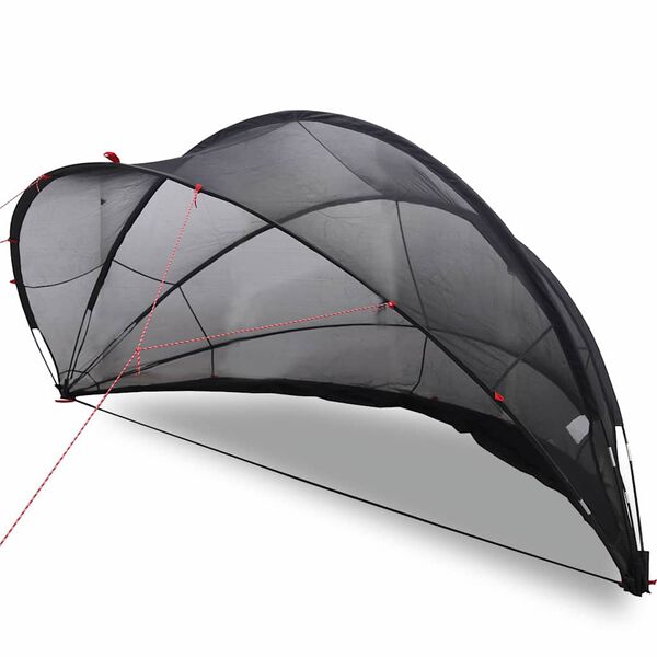 vidaXL Pool Dome Folding Manual Black 405 x 405 x 192 cm