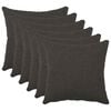 vidaXL Cushion Cover 6 pcs HEERLEN Dark Grey 30 x 30 cm Boucl&eacute;
