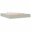 vidaXL Ottoman Bed Frame No Mattress Light Grey Super King Velvet