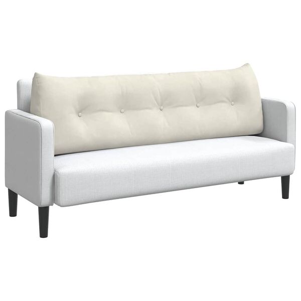 vidaXL Back Pillow Cream 160 x 24 x 50 cm Velvet