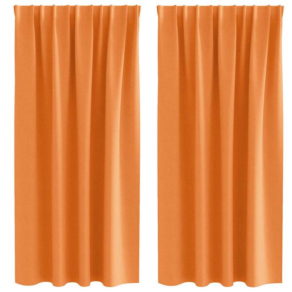 vidaXL Blackout Curtains with Rings 2 pcs Orange 175 x 140 cm