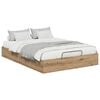 vidaXL Ottoman Bed Frame Artisan Oak 135 x 190 cm Engineered Wood