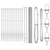 vidaXL Hexagonal Fence with Post 25 x 1.5 m Galvanised Steel Silver