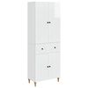 vidaXL Cabinet Set 2 pcs High Gloss White Engineered Wood