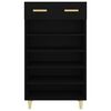 vidaXL Shoe Cabinet Black 60x35x105 cm Engineered Wood