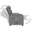 vidaXL Massage Chair Light Grey Fabric