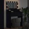 vidaXL Bedroom Dressing Tables with Drawer Black 80 x 39.6 x 135 cm